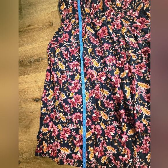 Old Navy Pink and Green Maxi A-Line Skirt - Picture 7 of 10